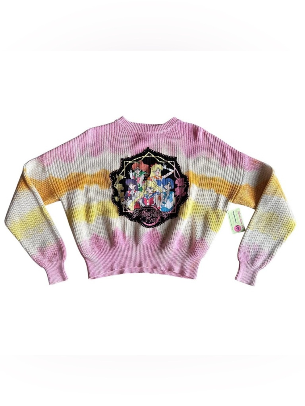 Sailor Moon Upcycled Tie Dye Sweater
